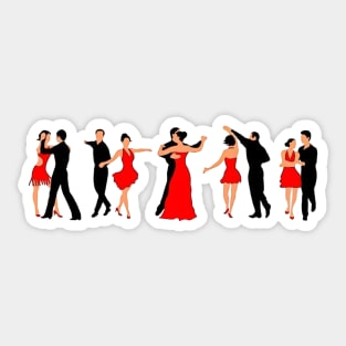 Elegant Dancers Sticker